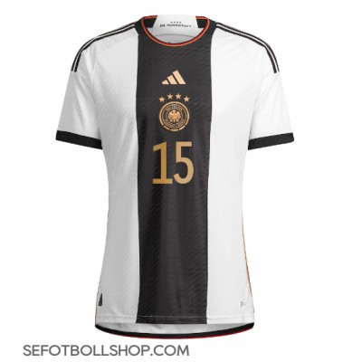 Billiga Tyskland Niklas Sule #15 Hemma fotbollskläder VM 2022 Kortärmad
